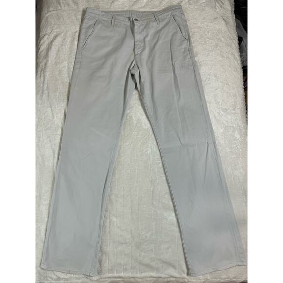 Adriano Goldschmied AG The Lux Khaki StyleTailored Men's Trouser Gray Size 36R - Picture 1 of 6